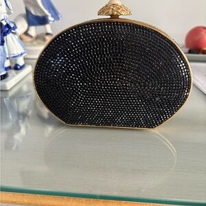 Judith Lieber Black Crystal Clutch